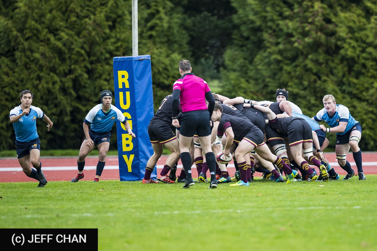 James O’NEILL - Jonas ROBINSON - Crosby STEWART -  University of Victoria - Université Concordia - Rugby - CANUMENS 2018 - U Victoria vs Concordia U - Bronze Game by Jeff Chan (#CANUMENS1808) Photo by: Jeff Chan | Siuxy Sports 2018-11-25