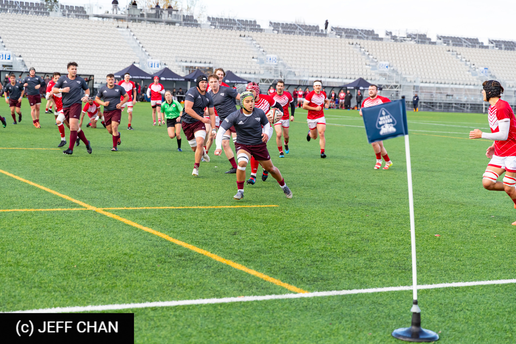 Wade MARSHALL - Donovan TRAN -  Memorial University of Newfoundland - Université Ottawa - Rugby - CANUMENS 2023 - Quarter final - Memorial vs U Ottawa by Jeff Chan (#CANUMENS2303) Photo by: Jeff Chan | Siuxy Sports 2023-11-15
