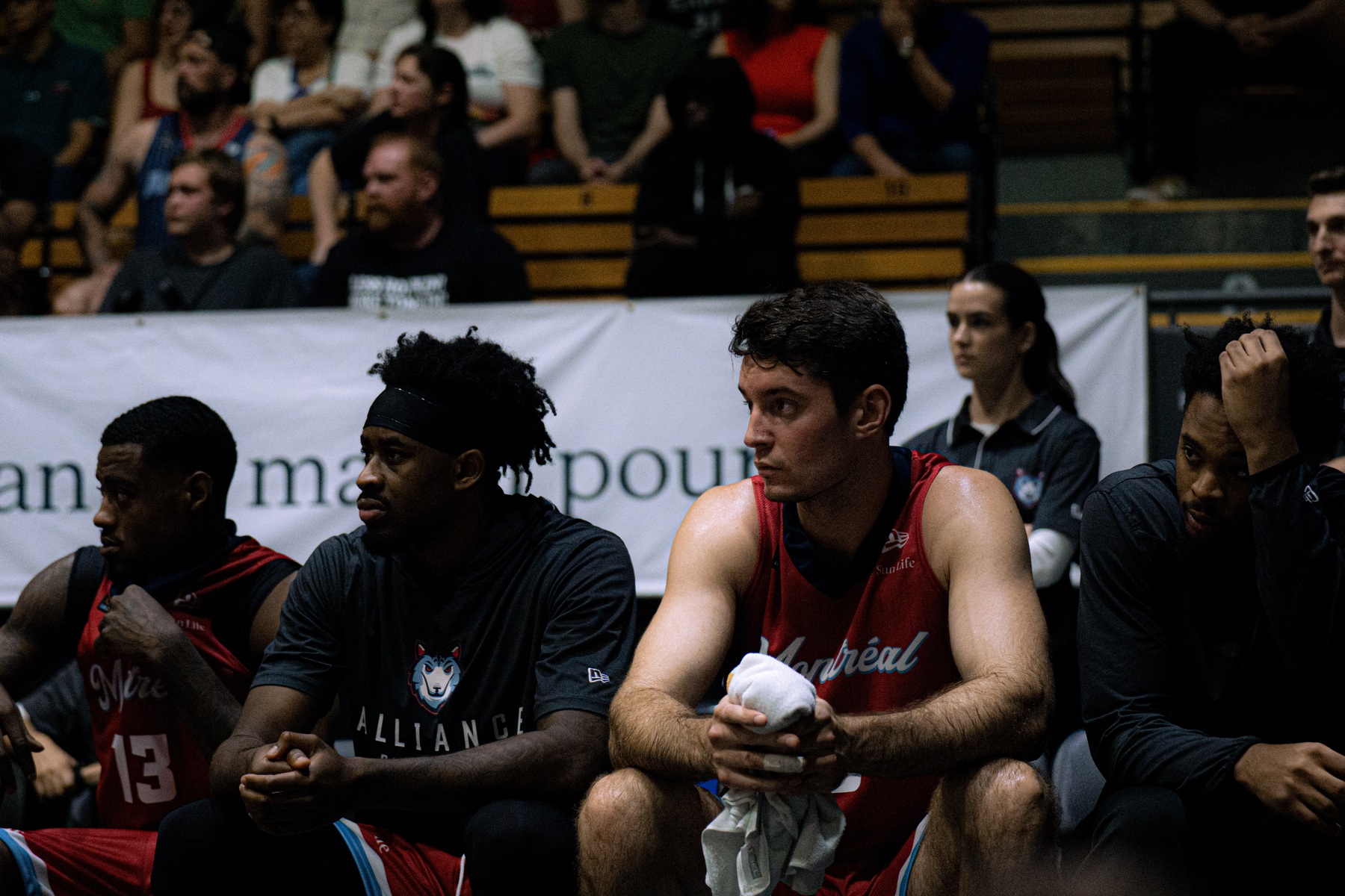 Jalin ANDERSON - Keeshawn BARTHELEMY -  Montreal - Brampton - Basketball - CEBL 2026 - Alliance Montréal vs Brampton Honey Badgers (#CEBL26AMBHB6) Photo by: m9 .pix | Siuxy Sports 2026-06-10