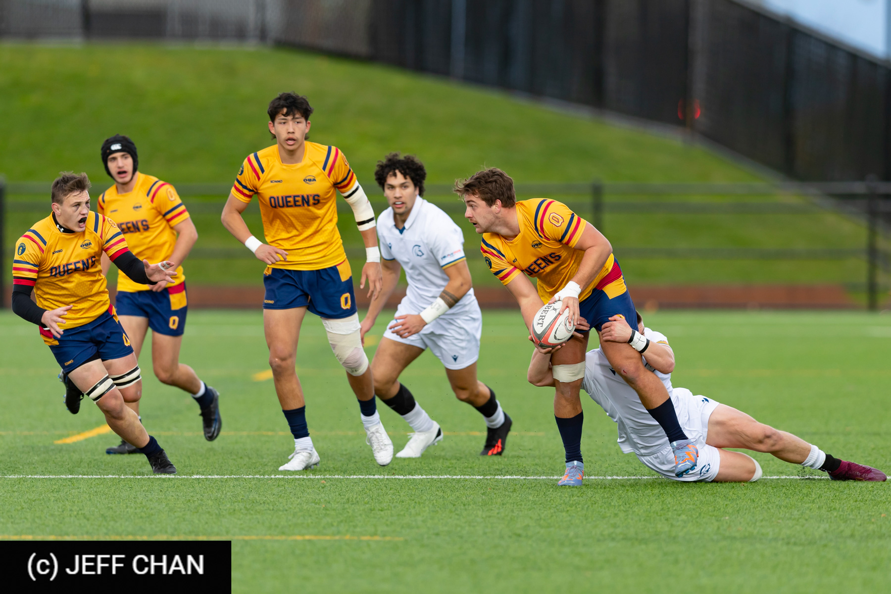 Josiah LEVALE - Alex PIPCHUK -  Queen's University - Trinity Western University - Rugby - CANUMENS 2023 - Queen's vs Trinity U by Jeff Chan (#CANUMENS2309) Photo by: Jeff Chan | Siuxy Sports 2023-11-19