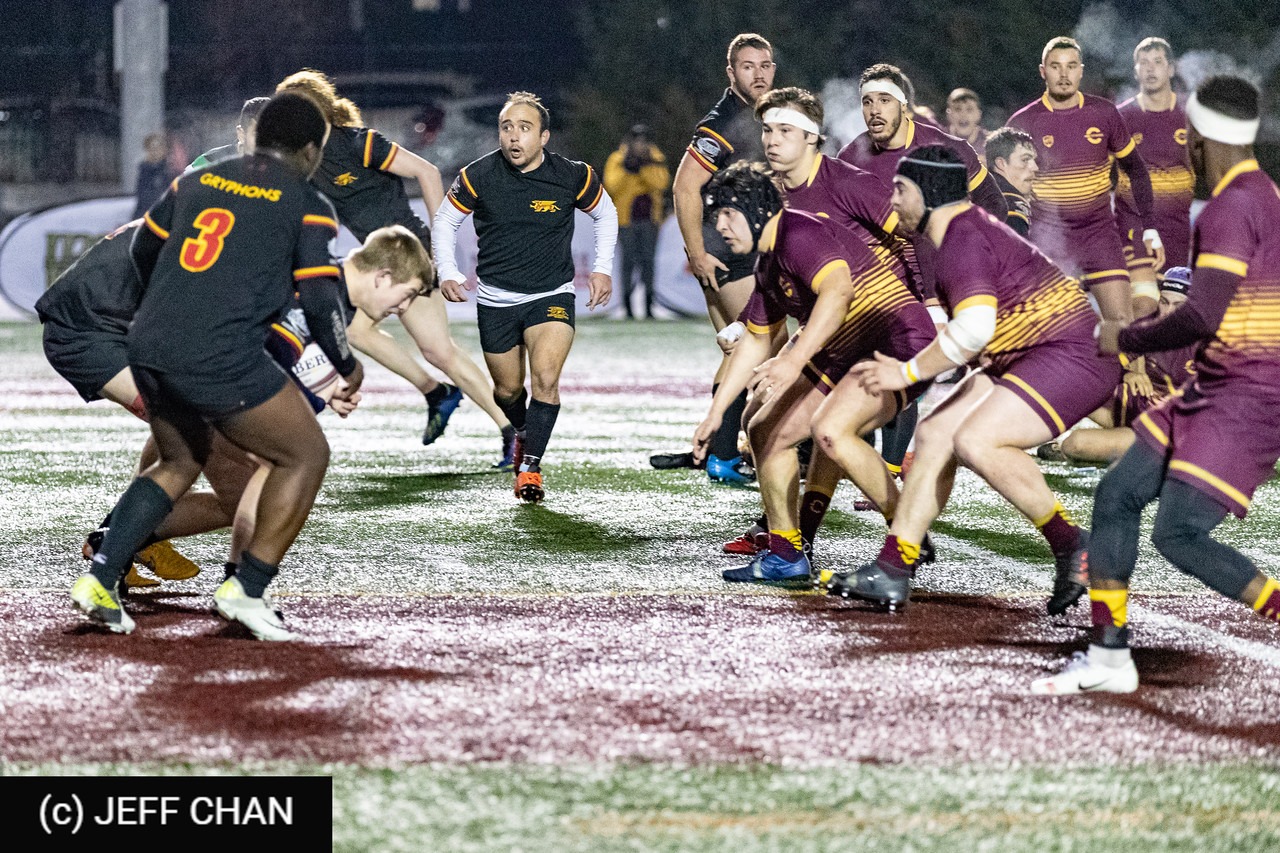 Michael LAPLAINE-PEREIRA - Riley Di NARDO - Cameron POUW -  Université Concordia - University of Guelph - Rugby - CANUMENS 2019 - Concordia U vs U Guelph - by Jeff Chan (#CANUMENS1904) Photo by: Jeff Chan | Siuxy Sports 2019-11-20