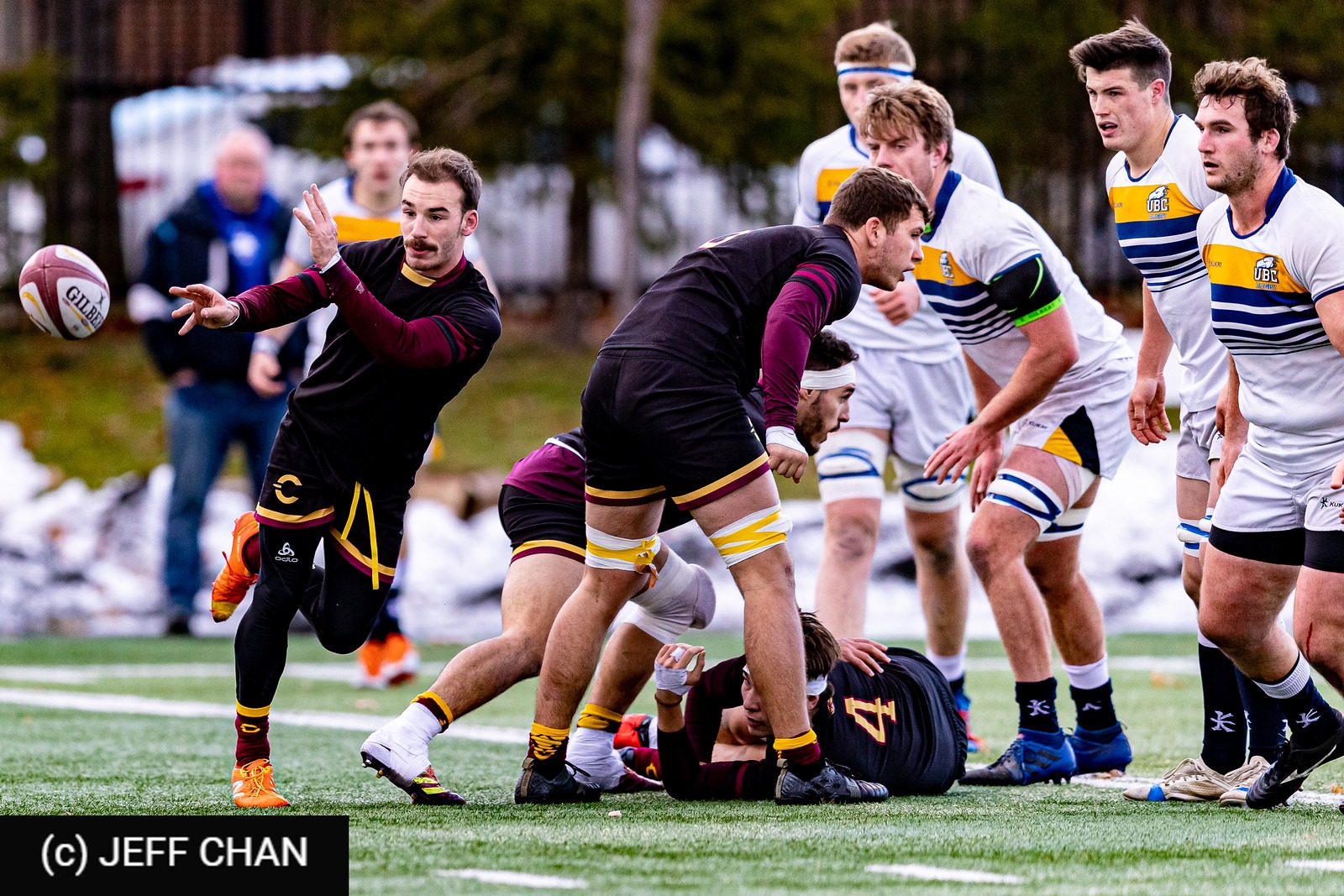 Nick ALLEN - Jérôme LEVESQUE - Bryce WORDEN -  University of British Columbia - Université Concordia - Rugby - CANUMENS 2019 - U British Columbia vs Concordia U - by Jeff Chan (#CANUMENS1906) Photo by: Jeff Chan | Siuxy Sports 2019-11-22