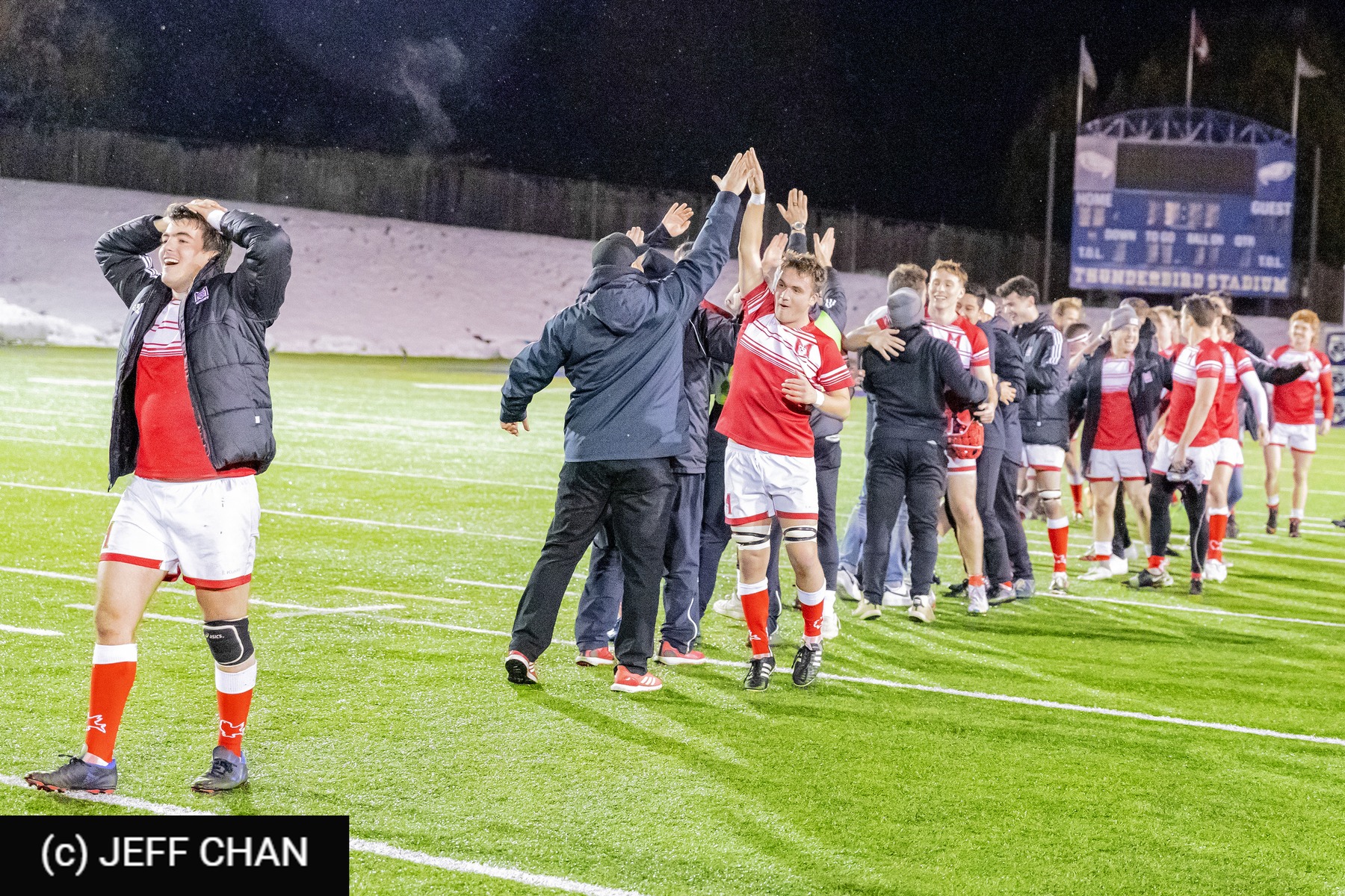 Alexander ARMSTRONG - Zach AUGER - Neos DIONISOPOULOS -  Trinity Western University - Université McGill - Rugby - CANUMENS 2022 - Trinity Western U vs McGill U -  by Jeff Chan (#CANUMENS2206) Photo by: Jeff Chan | Siuxy Sports 2022-12-02