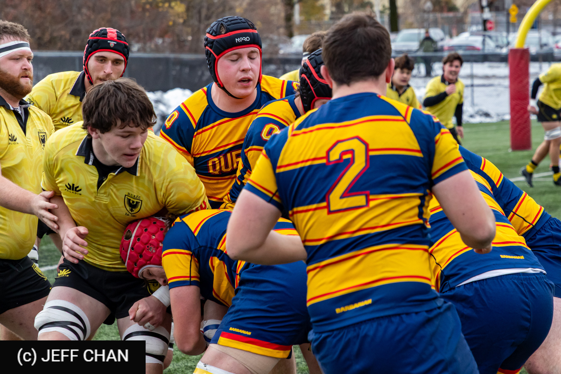 Brody BOVAIR - Keagan DALTON -  Queen's University - Dalhousie University - Rugby - CANUMENS 2025 - Queen's University vs Dalhousie University - Game#5 by Jeff Chan (#CANUMENS2575) Photo by: Jeff Chan | Siuxy Sports 2025-11-14