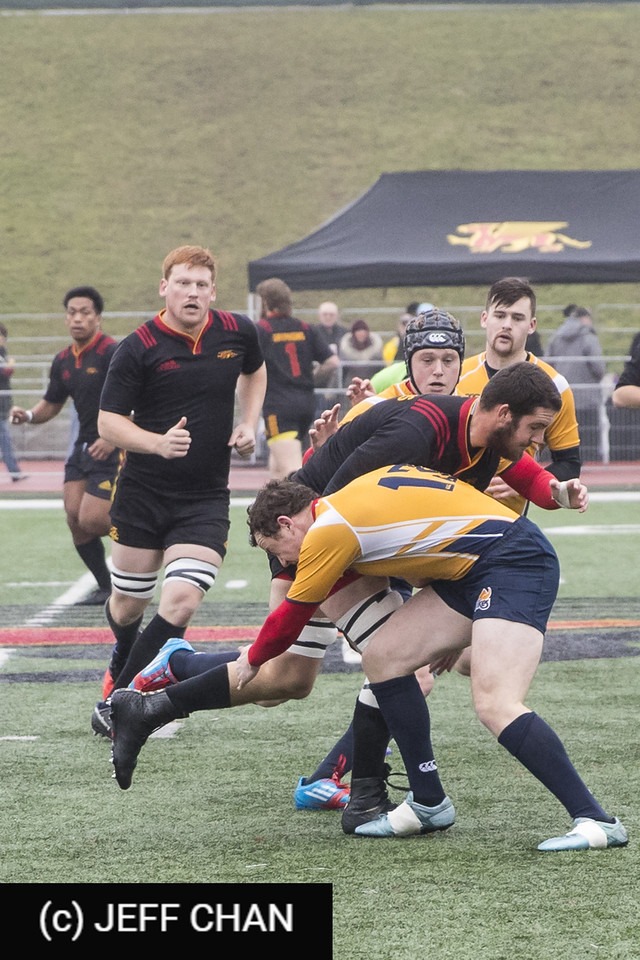 Blake ARAM - Jackson MATTHEWS -  University of Victoria - University of Guelph - Rugby - CANUMENS 2017 - U Victoria vs U Guelph - by Jeff Chan (#CANUMENS1702) Photo by: Jeff Chan | Siuxy Sports 2017-11-18
