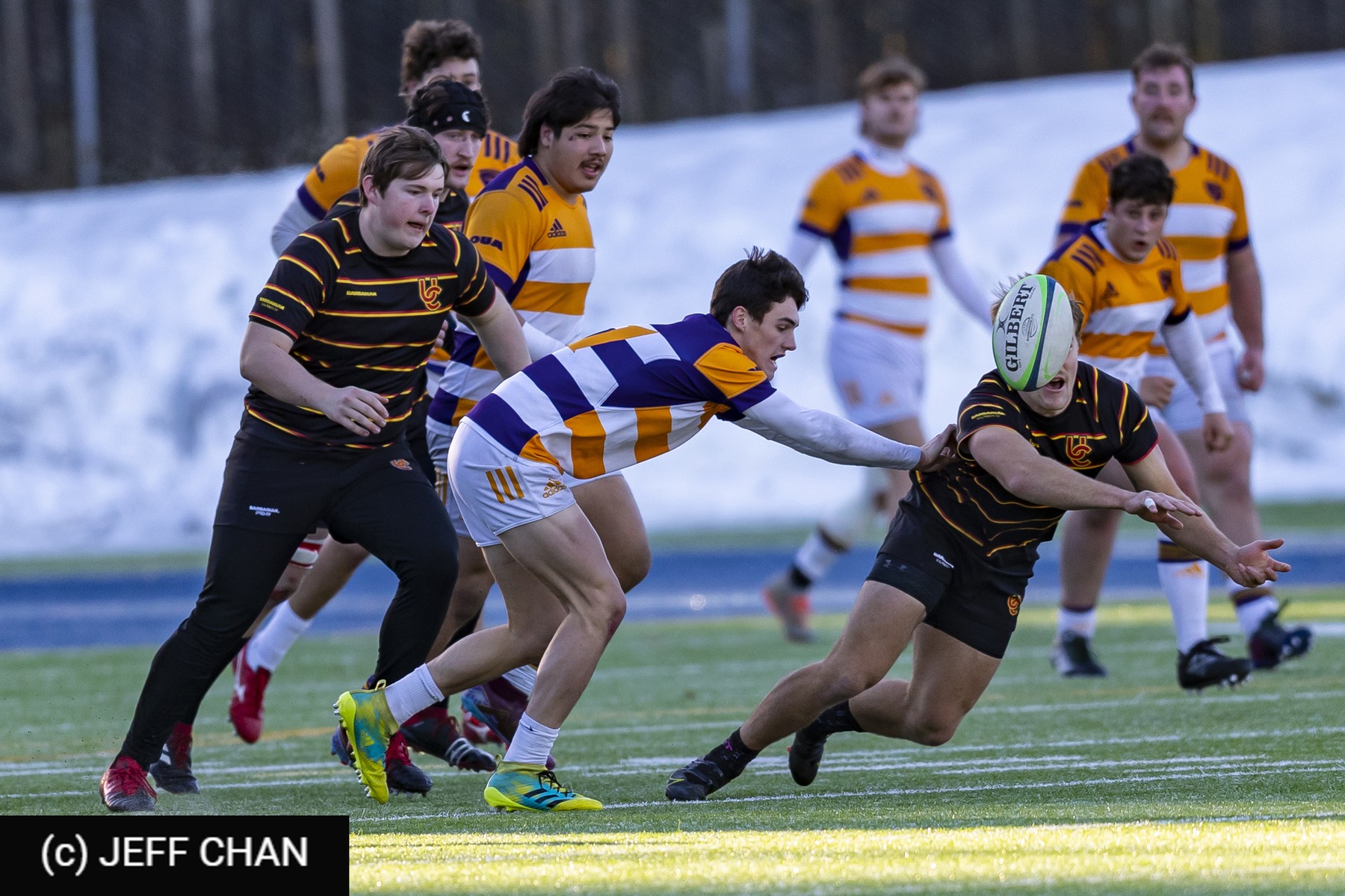 Dylan Di GIROLAMO - Gavin STALWICK -  Wilfrid Laurier University - University of Calgary - Rugby - CANUMENS 2022 - W Laurier U vs Calgary -  by Jeff Chan (#CANUMENS2210) Photo by: Jeff Chan | Siuxy Sports 2022-12-04