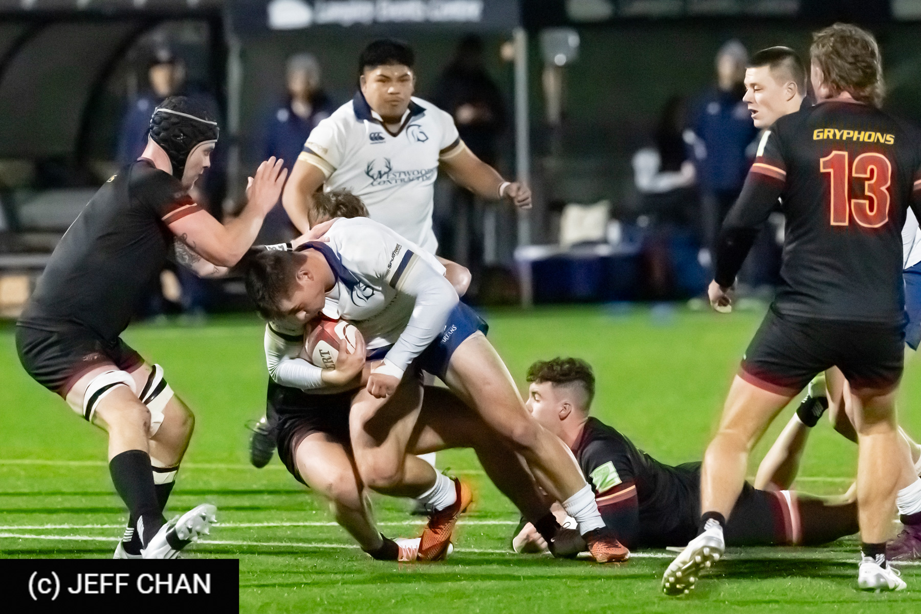 Joseph GOROZA -  University of Guelph - Trinity Western University - Rugby - CANUMENS 2023 - Quarter final - Guelph vs Trinity Western by Jeff Chan (#CANUMENS2302) Photo by: Jeff Chan | Siuxy Sports 2023-11-15