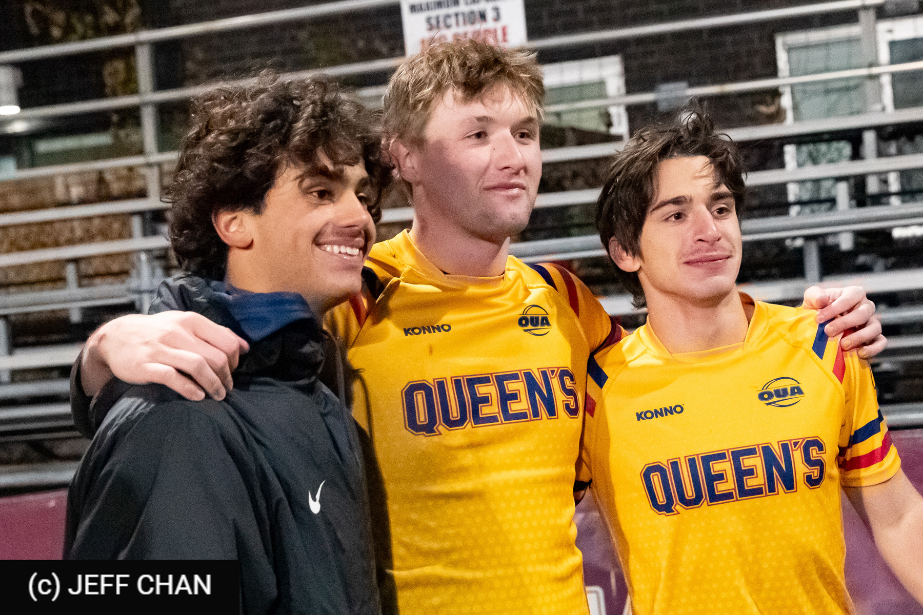 Luca AMERESEKERE - Ben GREENSTEIN - Owen LEE -  Queen's University - University of Victoria - Rugby - CANUMENS 2024 - Qtr final - Queen's vs UVic by Jeff Chan (#CANUMENS2403) Photo by: Jeff Chan | Siuxy Sports 2024-11-13
