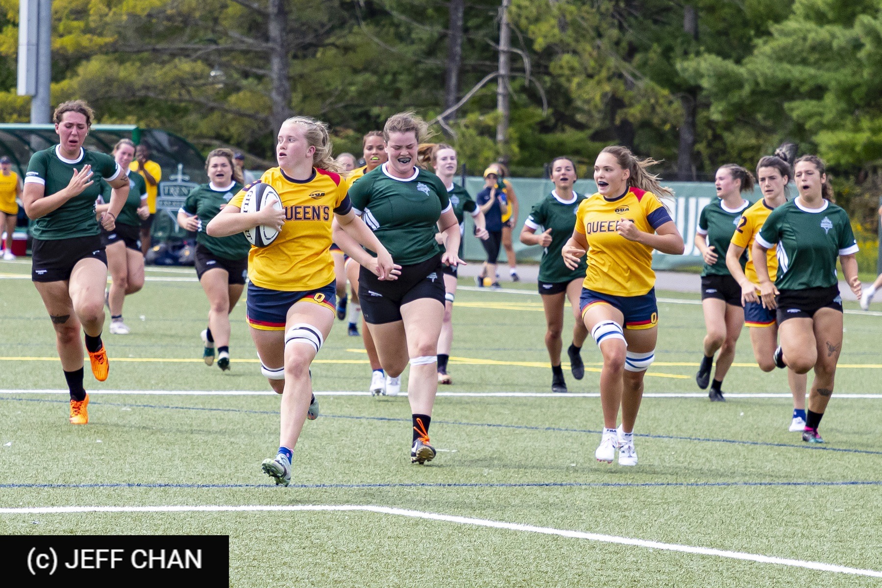  Queen's University - Trent University - Rugby - OUA 2023 Queen's (W) vs Trent (#OUW23QWTR09) Photo by: Jeff Chan | Siuxy Sports 2023-09-02